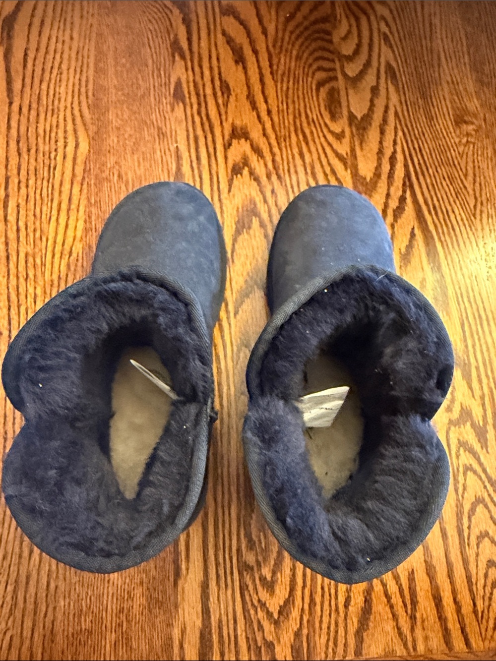 Kirkland Signature Navy Faux-Fur Lined Ankle Booties